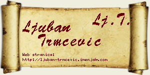 Ljuban Trmčević vizit kartica